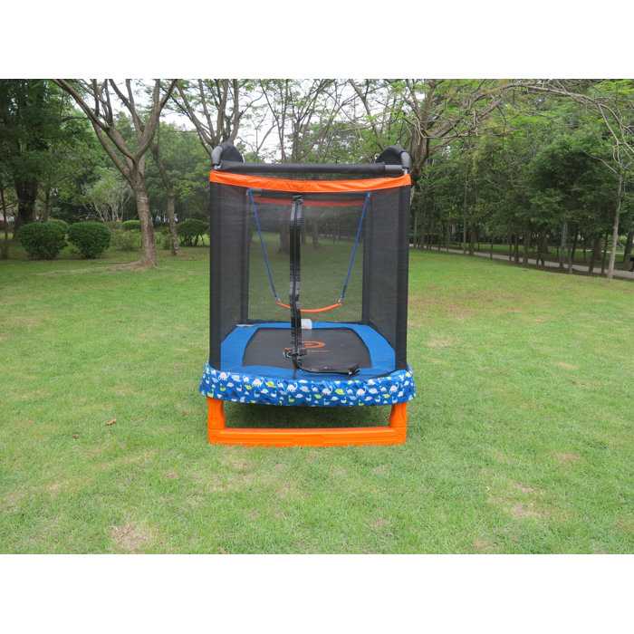 Bounce Master Trampoline 6' Rectangle Trampoline with Safety Enclosure
